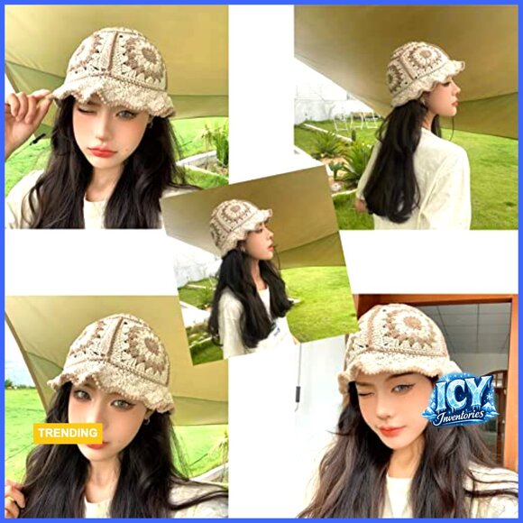 Handmade Crochet Bucket Hat Foldable Floppy Beach Hat One Size main image 5